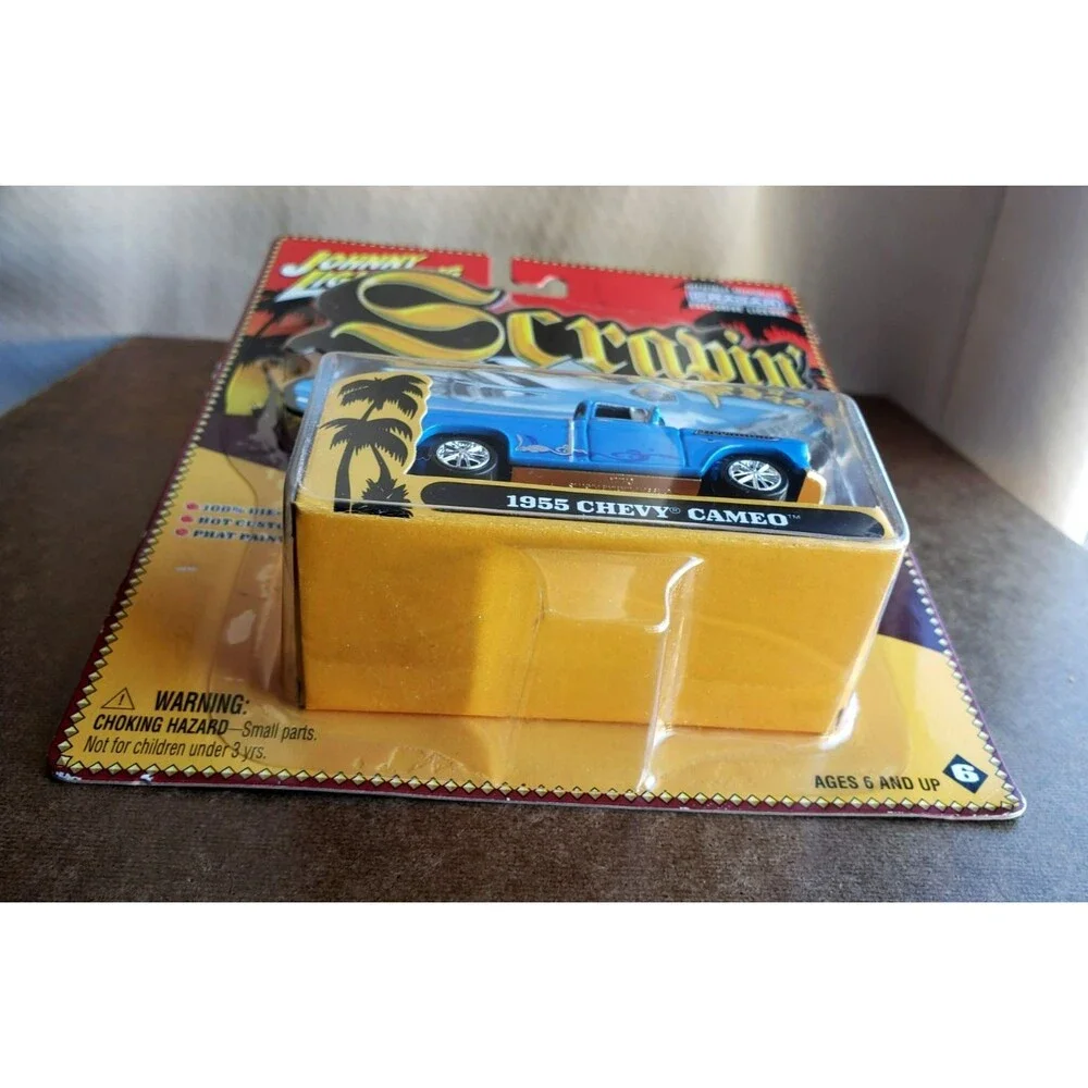 2003 Johnny Lightning 1955 CHEVY CAMEO SCRAPIN’ Blue Chevrolet Pickup Truck 1:64